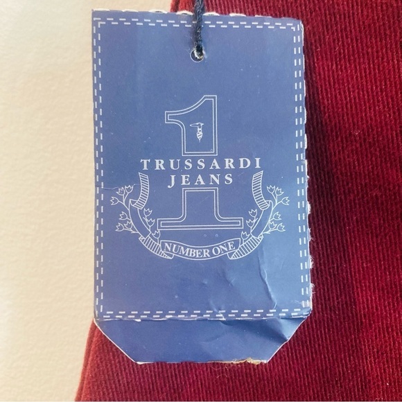 TRUSSARDI JEANS Sz 29 x 31 High Rise Tapered Legs Made in Italy New - Picture 2 of 13